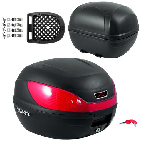 Bauletto Baule Rigido Moto Scooter Piastra Universale 31 Litri Nero Opaco - Foto 1