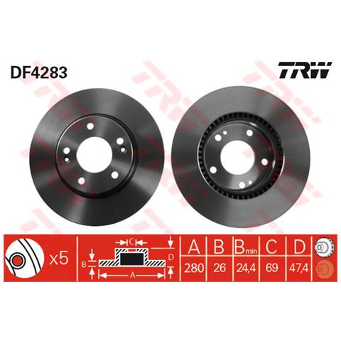 2 Dischi Freno Df4283 - Foto 2