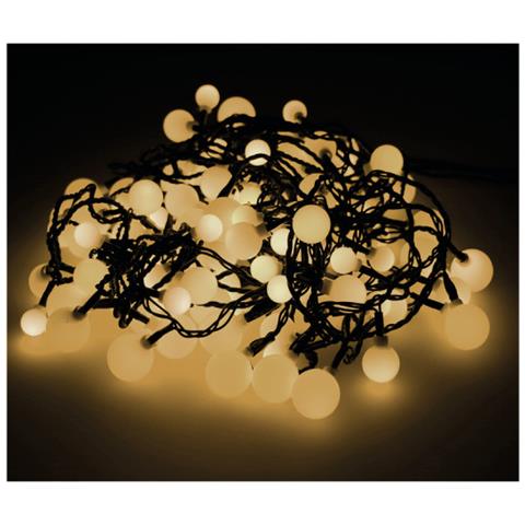 Ghirlanda Luminosa Sferica Edm - Stile Guinguette - Luce Calda - 120 Lampadine Led - 14 M - 71013 - Foto 3