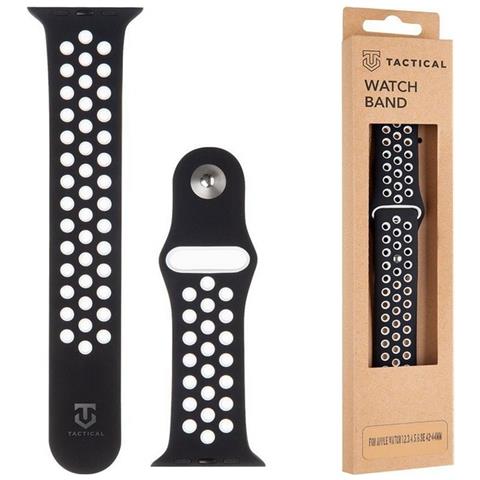 Cinturino 164 Originale Silicone Per Apple Watch 1-2-3-4-5-6-7-8-se 42 44 45mm Black White - Foto 1