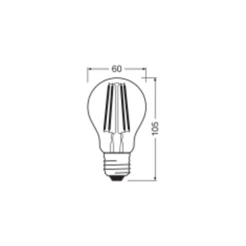 Ledvance A Lampadina Led E27 Trasparente 11w 1521lm 2700k Dimmerabile Ip20 300° [lv-4099854060595] - Foto 4