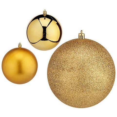 Set Di Palline Di Natale Dorato Plastica 12 X 13 X 12 Cm (6 Unità) - Foto 2