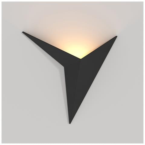 Applique Da Parete Moderno Trame Metallo Nero Luce Led Integrato 3w - Foto 1