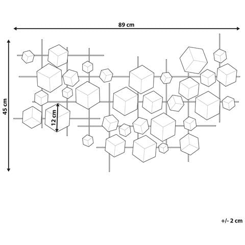 Decorazione Da Parete Oro 89 X 45 Cm Flerovium - Foto 2