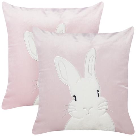Set Di 2 Cuscini Iberis Velluto 45 X 45 Cm Rosa - Foto 7