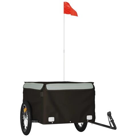 Rimorchio Da Bici Nero E Grigio 45 Kg In Ferro - Foto 2