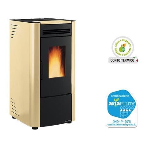 Stufa A Pellet Con Struttura In Acciaio Color Pergamena Ketty Evo 2.0 Extraflame - Foto 2