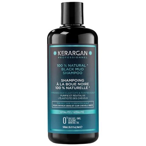 Shampoo Rivitalizzante Con Fango Nero Del Mar Morto Per Capelli Grassi E Cuoio Capelluto Irritato - Purifica E Rivitalizza - Senza Solfati, Ogm, Silicone, Olio Minerale - 500ml - Foto 1