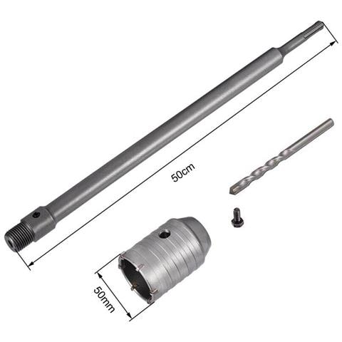 Fresa A Tazza Per Muro 50 Mm Asta Prolunga 50 Cm Da Trapano Sds Plus - Foto 2