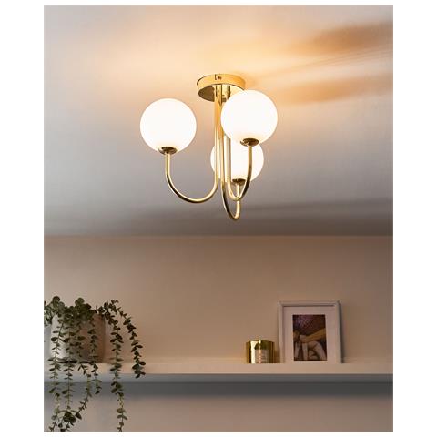 Plafoniera Shire Vetro Bianco - Foto 1