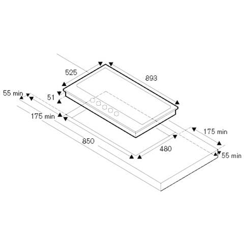 Piano Cottura P905LPROGNE a Induzione 5 Zone Cottura da 90 cm Colore Nero - Foto 6