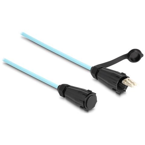 Cavo in fibra ottica da LC Duplex per LC Duplex con cappuccio protettivo multimodale OM3 IP68 antipolvere e impermeabile da 2 m - Foto 1