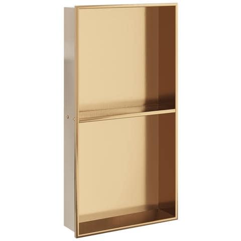 Nicchia Per Doccia Oro Spazzolato 32x62x9cm In Acciaio Inox - Foto 2