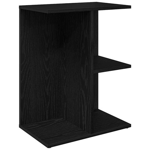 Comodino Rovere Nero 40,5x31x60 Cm In Legno Multistrato - Foto 2
