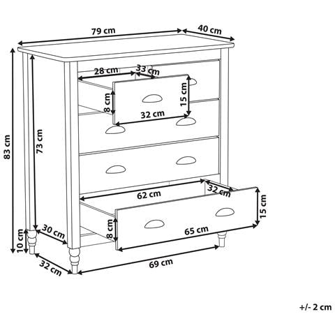Cassettiera A 5 Cassetti Shillington Legno Di Pino Nero - Foto 6