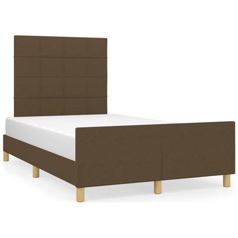 Giroletto Senza Materasso Marrone Scuro 80x200 Cm In Tessuto - Foto 2