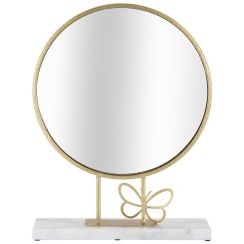 Specchio Con Cornice Mf504 - Oro - Metallo - 30x9x39,5 Cm - Foto 1