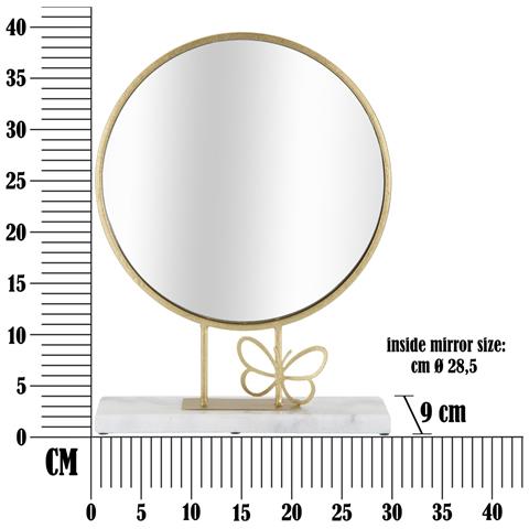 Specchio Con Cornice Mf504 - Oro - Metallo - 30x9x39,5 Cm - Foto 6