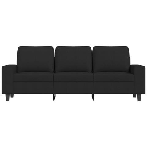 Lusso Casadino -  Divano A 3 Posti Nero 180 Cm In Tessuto - Foto 2