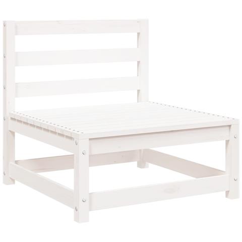 Lusso Casadino - Divano Giardino Senza Braccioli Bianco 70x70x67cm Massello Pino - Foto 1
