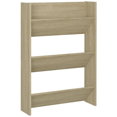 Scarpiera A Muro Rovere Sonoma 60x18x90 Cm In Legno Multistrato - Foto 1