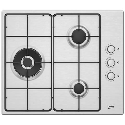 HIGG 63125 SCX piano cottura Acciaio inox Da incasso 61 cm Gas 3 Fornello (i) - Foto 1