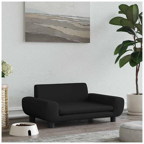 Lettino per Cani Nero 70x45x33 cm in Velluto - Foto 2