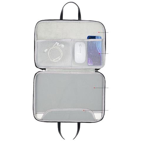 Custodia Per Laptop A 180 Gradi, Protezione Resistente All'acqua Darkgrey L - Foto 3