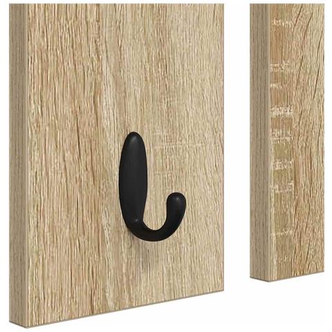 Appendiabiti a muro con specchio rovere sonoma 85 x 10 x 45 cm - Foto 9