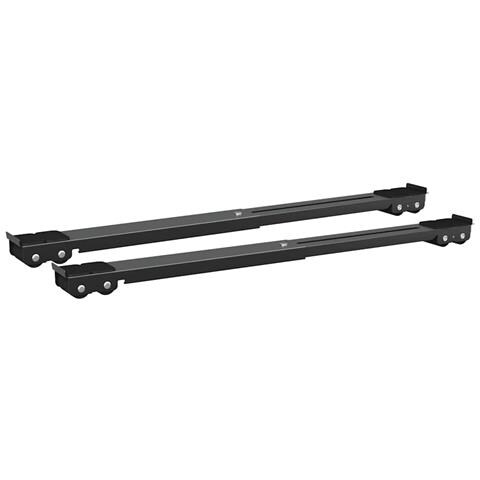 Base per lavatrice 2 pcs Nero 72 x 5 x 4.5 cm Acciaio - Foto 1