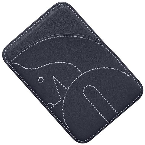 Porta Carte Magnetico In Pelle Pu Con Funzione Supporto Blue - Foto 2
