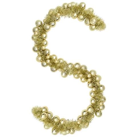 Ghirlanda di Palline di Natale Oro 186 cm Polistirolo - Foto 1