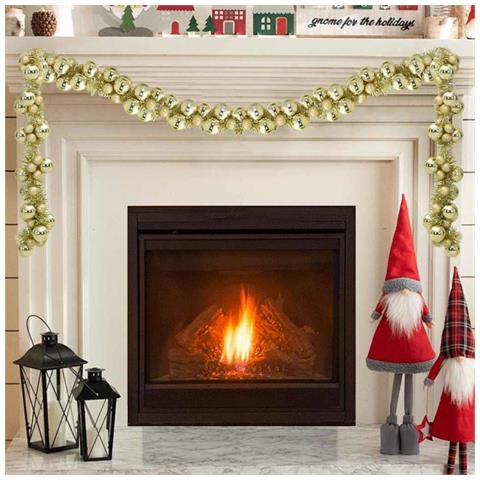 Ghirlanda di Palline di Natale Oro 186 cm Polistirolo - Foto 2