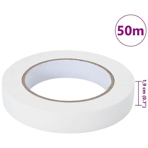 Nastri Adesivi per Pittori 50 pcs Bianco 19mm x 50m Carta - Foto 8