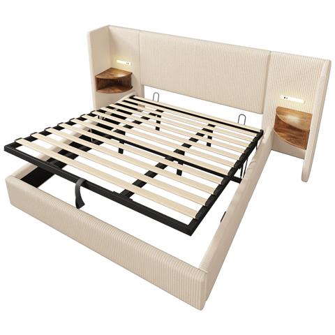 Letto Con Testiera Multifunzione: Luce Regolabile, Usb E Mensola - Foto 2