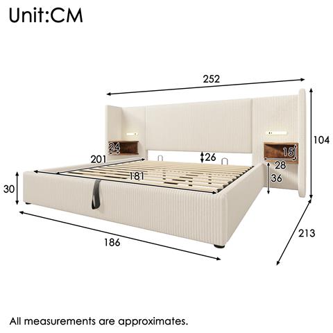 Letto Con Testiera Multifunzione: Luce Regolabile, Usb E Mensola - Foto 3