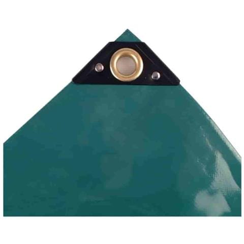 Telo Pvc 650g Verde 2 5x6m (15m²) Impermeabile Uv-stabil Con Occhielli - Foto 1