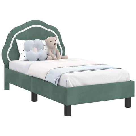 Struttura letto per bambini con testata Verde Mare 70 x 140 cm - Foto 1