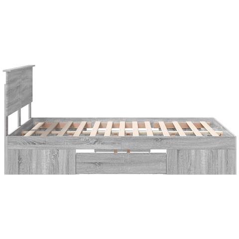 Struttura del letto con testiera Grigio Sonoma 140 x 200 cm - Foto 9