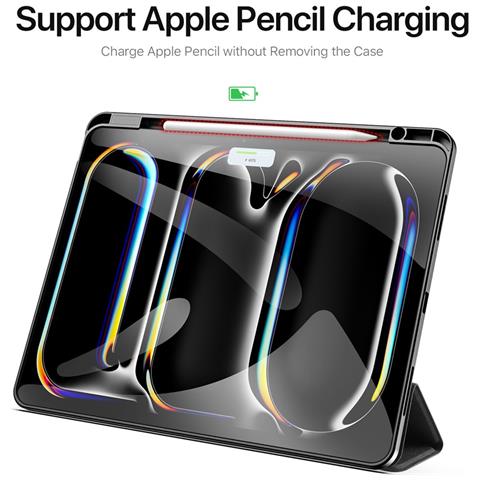Cover per iPad Pro 13 (2025) / 13 (2024) - Pelle /PU, Nero, Auto Wake /Sleep - Foto 4