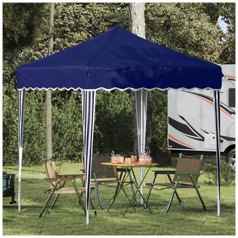 Tenda per feste a pop-up 195 x 195 x 245 cm Blu Tessuto Oxford - Foto 2
