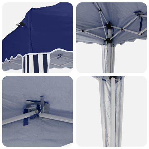 Tenda per feste a pop-up 195 x 195 x 245 cm Blu Tessuto Oxford - Foto 9