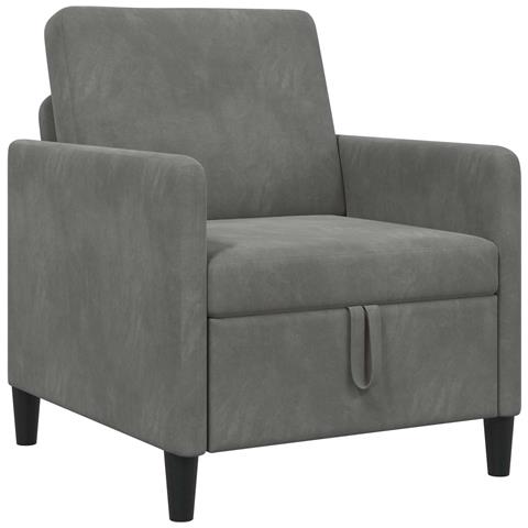 Divano con Storage Grigio Scuro 72 x 78 x 87 cm Poliestere - Foto 1