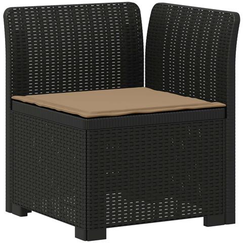 Divano da Giardino a 1 Posto con Cuscino Aspetto Rattan PP - Foto 1