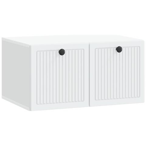 Mobile Porta TV da Muro Bianco 59,5 x 41 x 30 cm - Foto 1