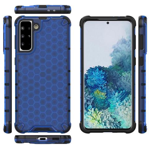 Custodia A Nido D'ape Con Cornice In Gel Per Samsung Galaxy S22+ (s22 Plus), Di Colore Blu. - Foto 1