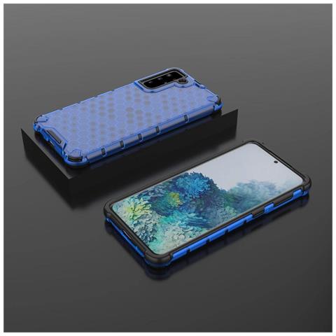 Custodia A Nido D'ape Con Cornice In Gel Per Samsung Galaxy S22+ (s22 Plus), Di Colore Blu. - Foto 2