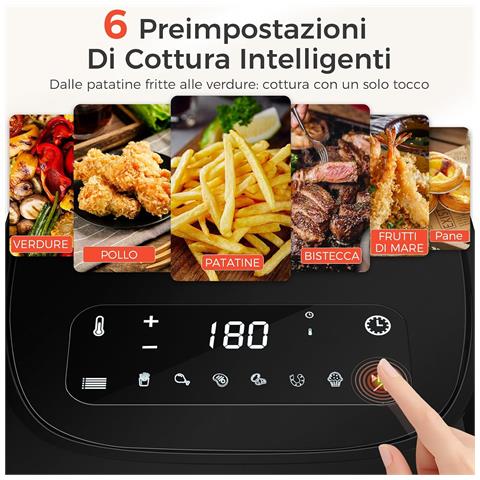 Friggitrice ad aria LQ-4201B. 4.2 L. 1500 W. 6 programmi - Foto 4
