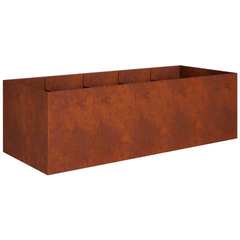 Vaso da giardino Ruggine 200 x 80 x 60 cm Acciaio Corten - Foto 1