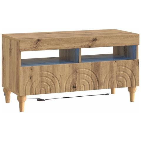 Mobile TV LED Rovere Artigianale Legno ingegnerizzato - Foto 1